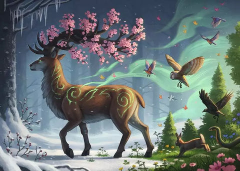 Ravensburger 1000 Puzzle Dėlionė: Deer of Spring