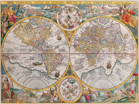 Ravensburger dėlionė „Istorinis pasaulio žemėlapis“, 1500 det.