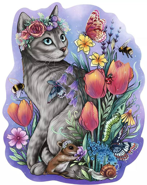 Ravensburger medinė dėlionė „Mylima katė“, 150 det., nuo 10 m.