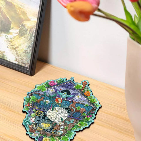 Ravensburger medinė dėlionė „Gegutės laikrodis“, 300 det., nuo 12 m.