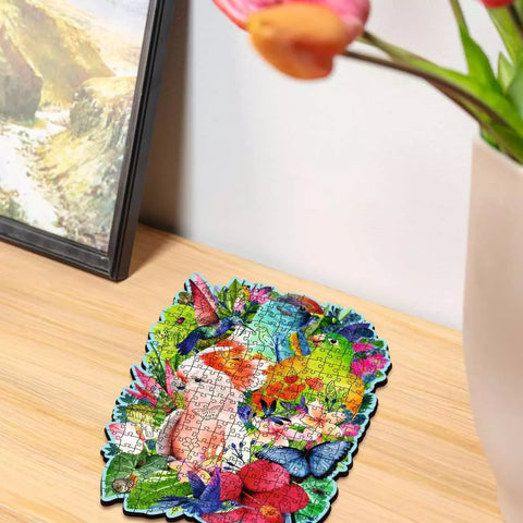 Ravensburger medinė dėlionė „Gražieji paukščiai“, 300 det., nuo 12 m.