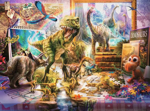 Ravensburger dėlionė „Atgiję žaisliniai dinozaurai“, 100 XXL det., nuo 6 m.