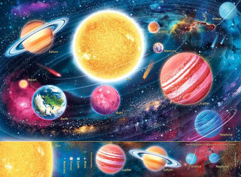 Ravensburger dėlionė „Saulės sistema“, 300 XXL det., nuo 9 m.