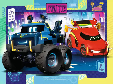Ravensburger 4 dėlionės „Batwheels“, 12–24 det., nuo 3 m.