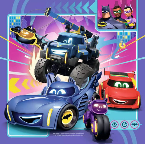 Ravensburger 3 dėlionės „Batwheels“, 3×49 det., nuo 5 m.