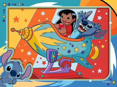 Ravensburger 4 dėlionės „Disney Stitch“, 12–24 det., nuo 3 m.