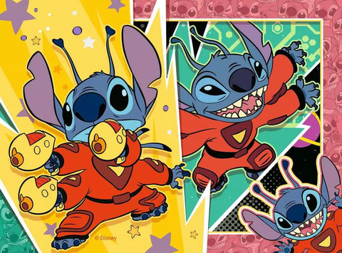 Ravensburger 4 dėlionės „Disney Stitch“, 12–24 det., nuo 3 m.