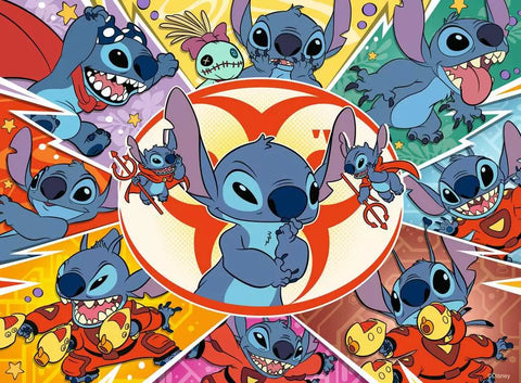 Ravensburger XXL dėlionė „Disney Stitch“, 100 det., nuo 6 m.