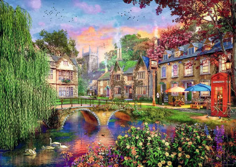 Ravensburger dėlionė „Vakaras Kotsvoldo kaimelyje“, 1000 det.