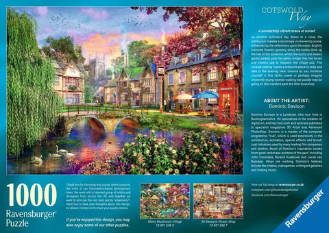 Ravensburger dėlionė „Vakaras Kotsvoldo kaimelyje“, 1000 det.