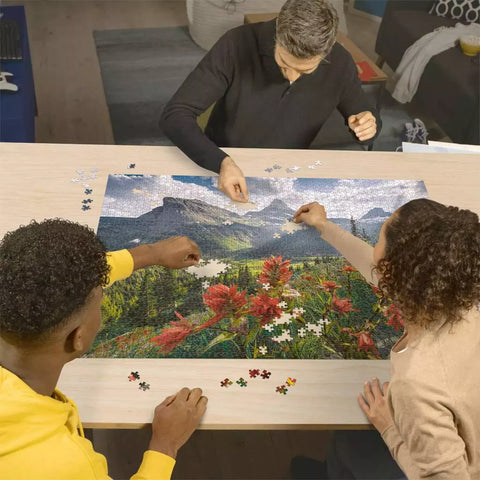 Ravensburger dėlionė „Nepaliesti kalnai“, 2000 det.