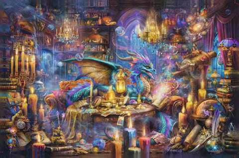 Ravensburger dėlionė „Drakonų biblioteka“, 3000 det.