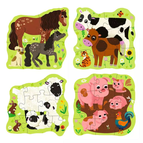 Ravensburger PuzzleUP! 4 dėlionės „Ūkio gyvūnai“, nuo 2 m.