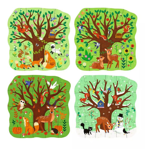 Ravensburger PuzzleUP! 4 dėlionės „Metų laikai“, nuo 3 m.