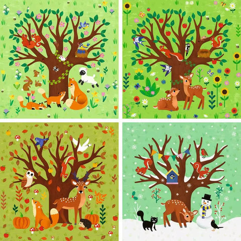 Ravensburger PuzzleUP! 4 dėlionės „Metų laikai“, nuo 3 m.