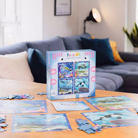 Ravensburger PuzzleUP! 4 dėlionės „Jūrų gyvūnai“, nuo 5 m.