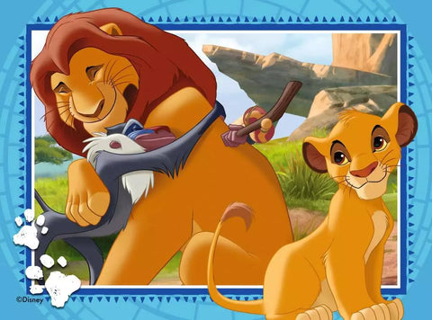 Ravensburger 4 dėlionės „Disney Liūtas karalius“, 12–24 det., nuo 3 m.