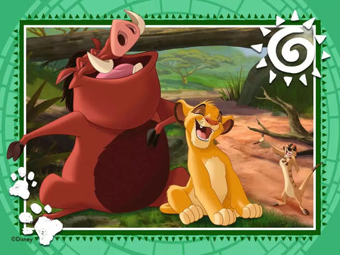 Ravensburger 4 dėlionės „Disney Liūtas karalius“, 12–24 det., nuo 3 m.