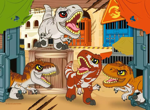 Ravensburger 4 dėlionės „Jurassic World Explorers“, 12–24 det., nuo 3 m.