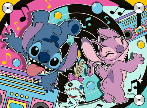 Ravensburger 4 dėlionės „Disney Stitch ir Andželė“, 12–24 det., nuo 3 m.