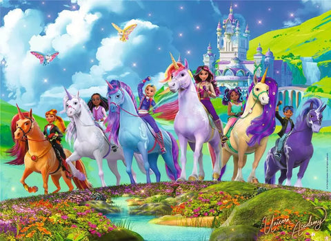 Ravensburger XXL dėlionė „Unicorn Academy“, 200 det., nuo 8 m.