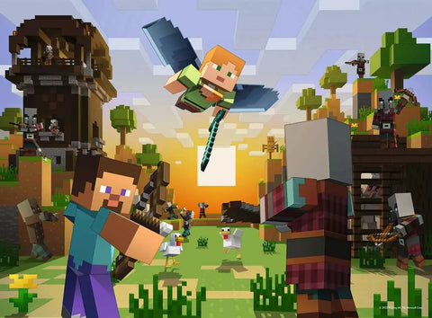 Ravensburger XXL dėlionė „Minecraft“, 150 det., nuo 7 m.