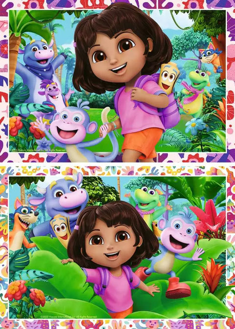 Ravensburger 2 dėlionės „Dora“, 2×24 det., nuo 4 m.