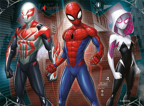 Ravensburger 4 dėlionės „Marvel Žmogus-voras ir draugai“, 12–24 det., nuo 3 m.