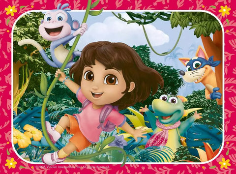 Ravensburger 4 dėlionės „Dora“, 12–24 det., nuo 3 m.