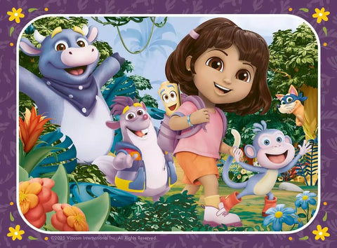 Ravensburger 4 dėlionės „Dora“, 12–24 det., nuo 3 m.