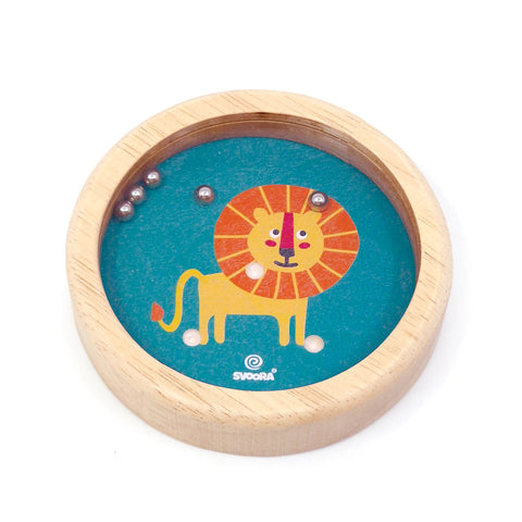 Svoora medinis balansavimo žaidimas Liūtas – mini žaislas vaikams kelionėms