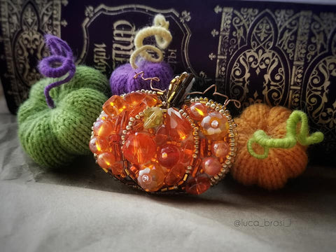 Karoliukų segės siuvinėjimo rinkinys „Moliūgas” Crystal Art