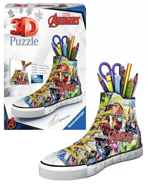 Ravensburger 3D dėlionė batas-pieštukinė „Marvel Keršytojai“, 108 det., nuo 8 m.