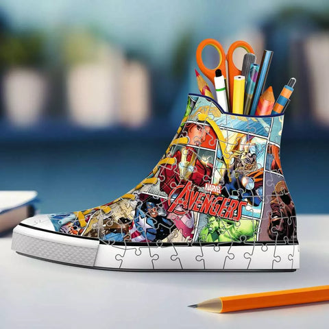 Ravensburger 3D dėlionė batas-pieštukinė „Marvel Keršytojai“, 108 det., nuo 8 m.