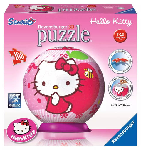 Ravensburger 3D dėlionė-rutulys „Hello Kitty“, 108 det., nuo 7 m.