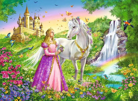 Ravensburger dėlionė „Princesė su žirgu“, 200 XXL det., nuo 8 m.