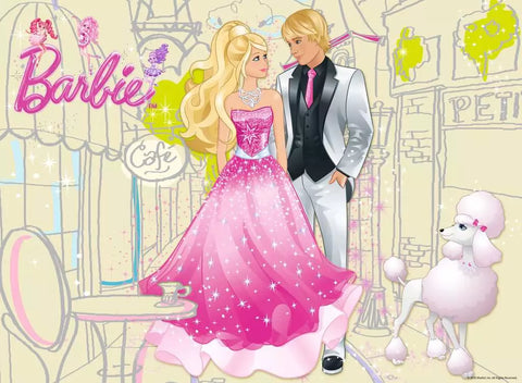 Ravensburger dėlionė „Barbie: madų pasaka“, 200 XXL det., nuo 8 m.