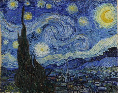 Vincento van Gogo „Žvaigždėta naktis“ dėlionė 1000 detalių 50x70 cm
