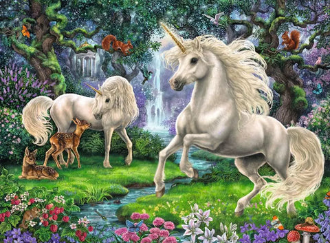 Ravensburger dėlionė „Mistiniai vienaragiai“, 200 XXL det., nuo 8 m.