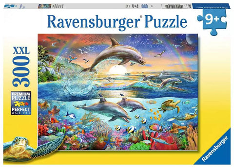 Ravensburger dėlionė „Delfinų rojus“, 300 XXL det., nuo 9 m.