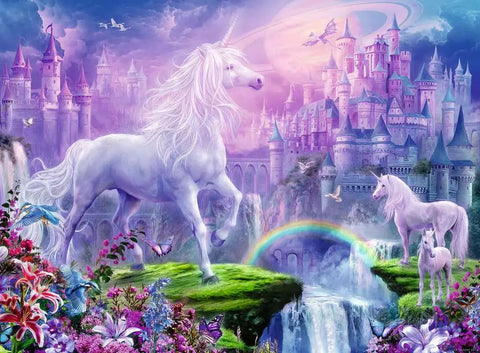 Ravensburger blizganti dėlionė „Vienaragių karalystė“, 100 XXL det., nuo 6 m.