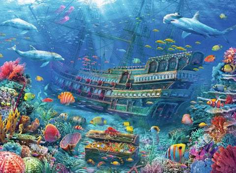 Ravensburger dėlionė „Povandeniniai atradimai“, 200 XXL det., nuo 8 m.