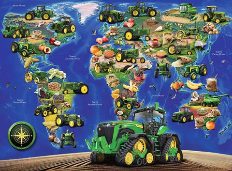 Ravensburger dėlionė „John Deere pasaulis“, 300 XXL det., nuo 9 m.