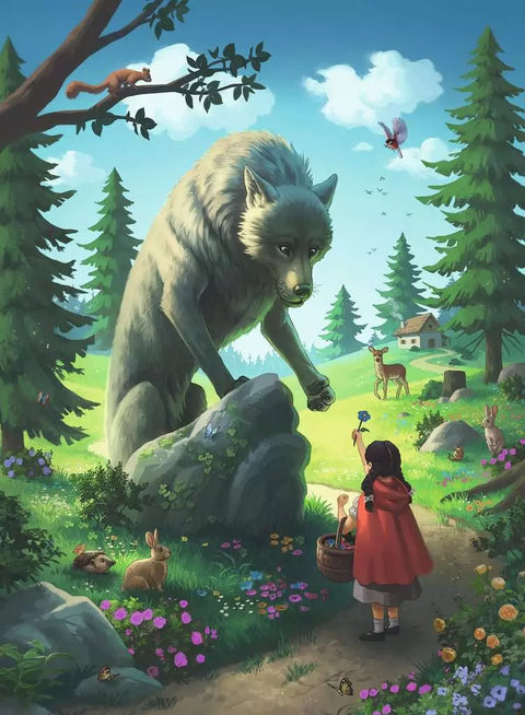 Ravensburger blizganti dėlionė „Raudonkepuraitė“, 100 XXL det., nuo 6 m.