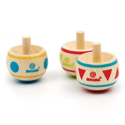 Svoora medinis dvipusis vilkelis-suktukas vaikams, 1 vnt., 3 dizainai