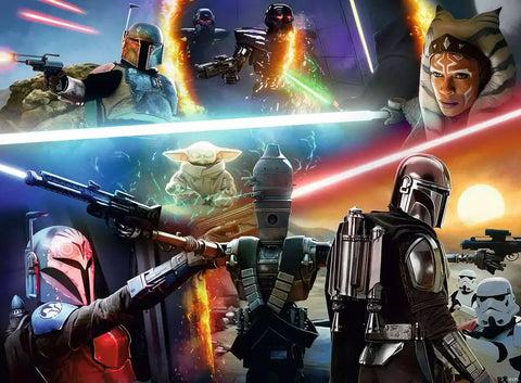 Ravensburger dėlionė „Star Wars: Mandalorietis kovoje“, 300 XXL det., nuo 9 m.