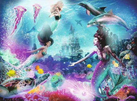 Ravensburger dėlionė „Undinėlės“, 300 XXL det., nuo 9 m.