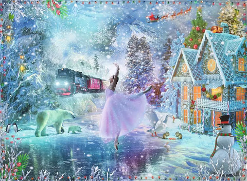 Ravensburger dėlionė „Žiemos stebuklų šalis“, 300 XXL det., nuo 9 m.