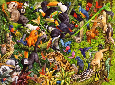 Ravensburger dėlionė „Atogrąžų miškas“, 200 XXL det., nuo 8 m.