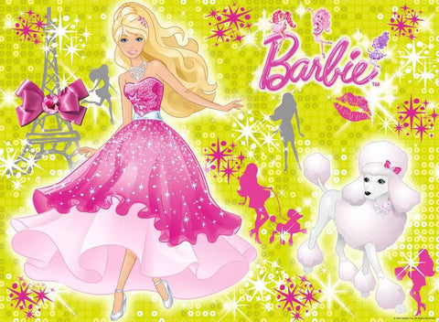Ravensburger dėlionė su blizgučiais „Barbie: madų pasaka“, 100 det., nuo 6 m.